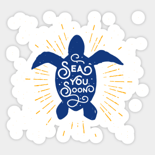 Sea you soon [Positive tropical motivation] Sticker